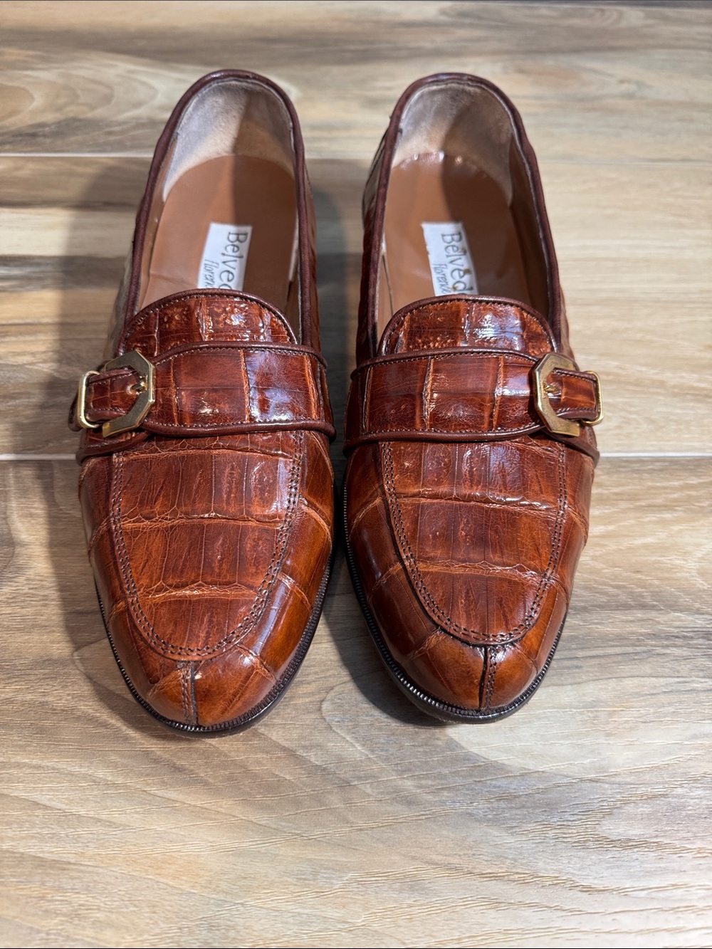 Belvedere Florence Genuine Crocodile Leather Dress Shoes Men’s 9.5 M Handmade